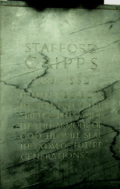 1954/4 Sir Stafford Cripps inscription